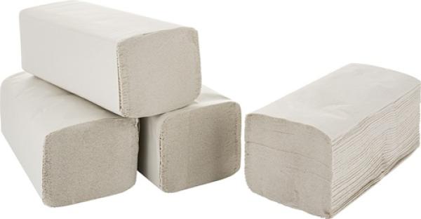 V-Falz Papierhandtuch naturweiß 2-lagig aus Recyclingpapier